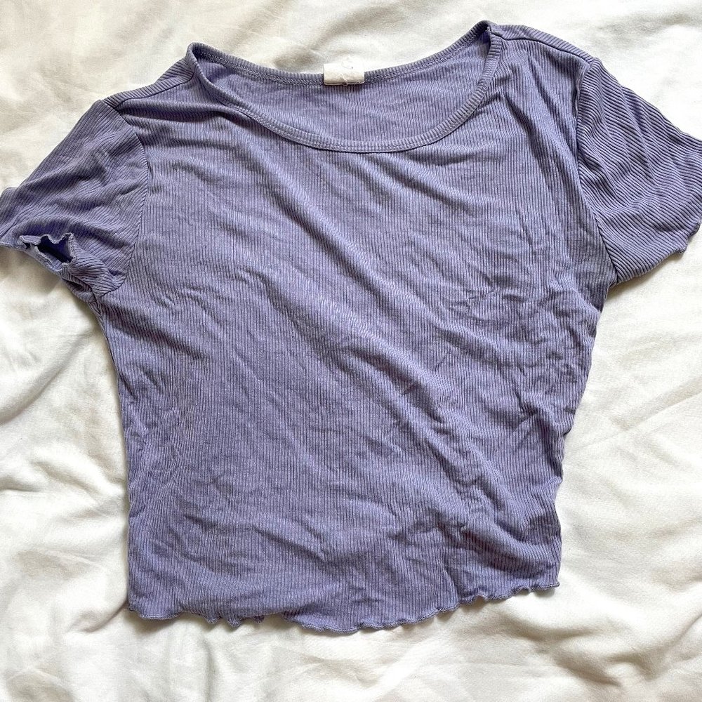 Cute Blue Cropped Tee